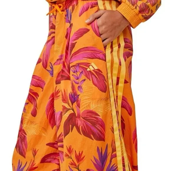 Adidas x Farm Rio Tropical Breeze Bright Orange Pants NWT - Picture 4 of 5